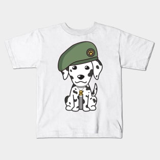 Green Beret Dalmatian Kids T-Shirt